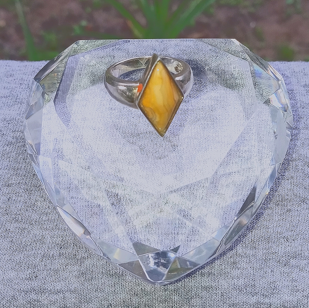 Butterscotch Amber 925 Sterling Ring